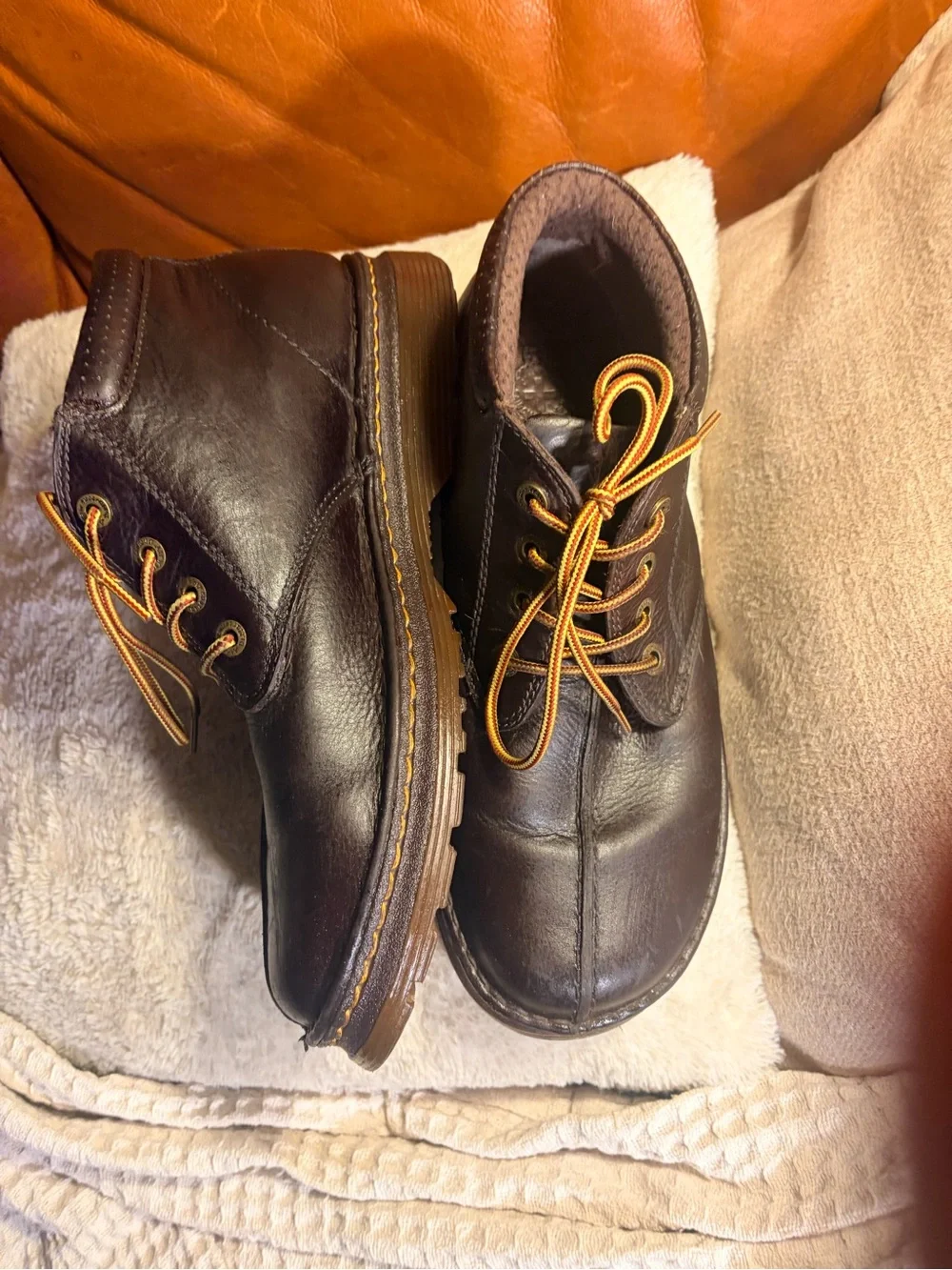 Dr. Martens Men's Dark Brown Leather Chukka Boots with Tan Laces